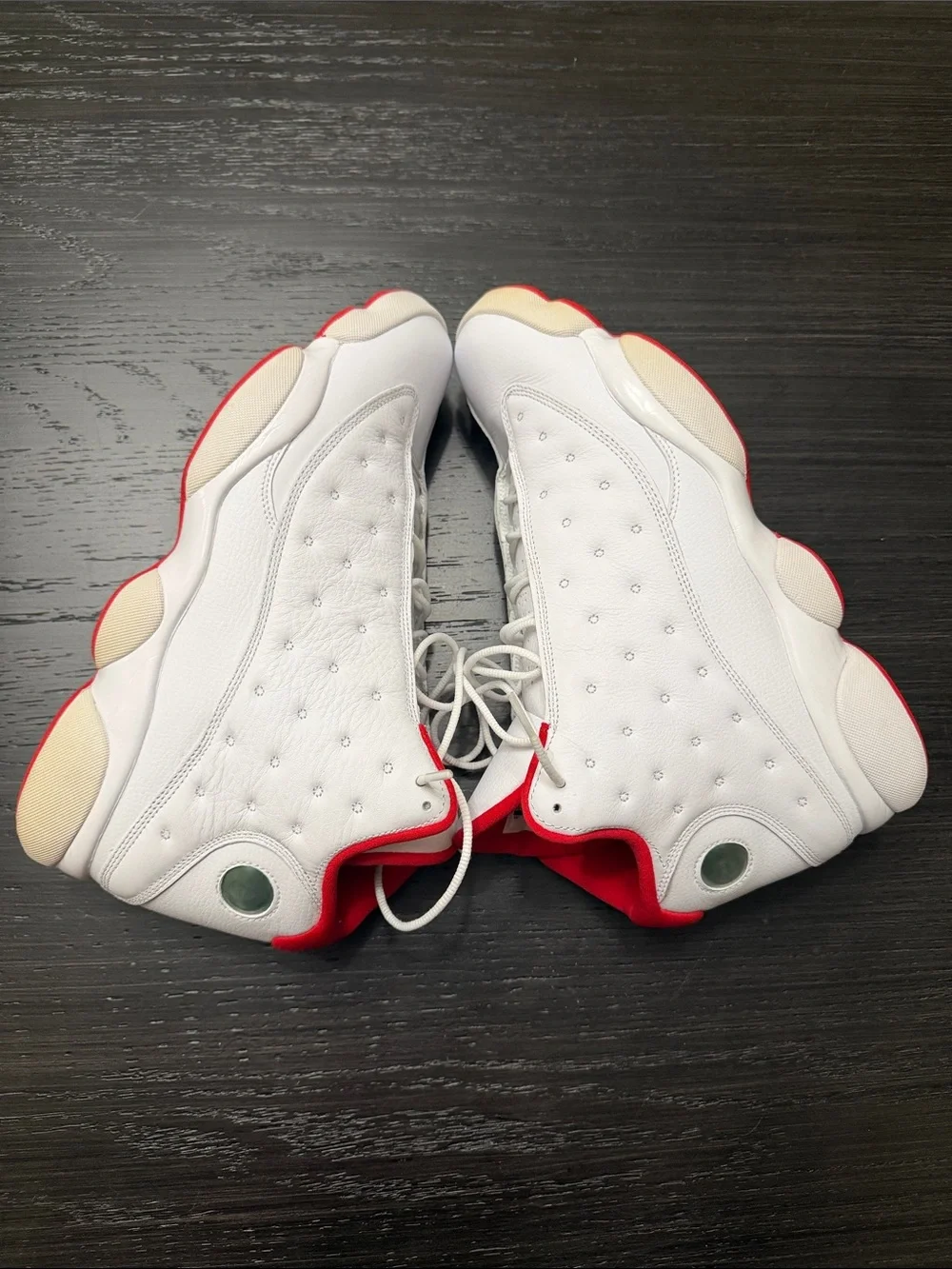 Jordan 13 “First to Flight” Men’s White and Red Retro Basketball Sneakers